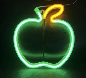 Luce LED Insegna Apple Gioco USB Portatile Computer Sala Giochi Regalo - Foto 1 di 3