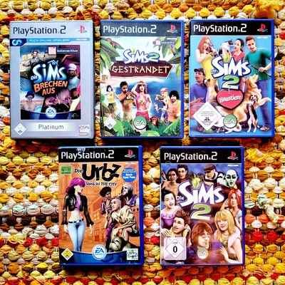 Die Sims 5er Pack 🎮(PS2) Sims 2 + Haustiere+ Gestrandet, Brechen Aus, Die Urbz - Bild 1 von 4