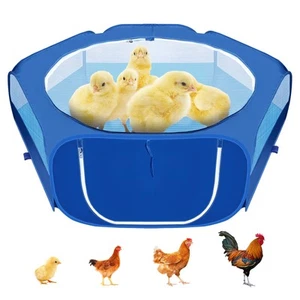 Foldable Portable Small Animals Playpen,Breathable Mesh Chicks Cage,Waterproo... - Picture 1 of 7