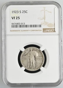 1923 S Standing Liberty Quarter NGC VF-25 - Picture 1 of 2