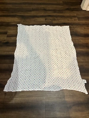 Manta bebé Little Journey envoltura muselina blanca púrpura rosa lunares 40x36 Foto 1 de 3