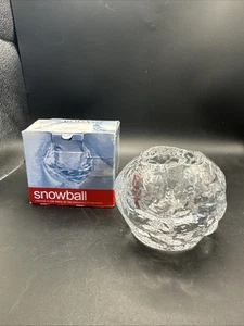 Kosta Boda Schweden Kristall Schneeball Windlicht Teelicht Kerzenhalter - Bild 1 von 16