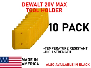 Dewalt 20V Tool Wall Mount Holder [Qty 10] – Garage/Van Storage Bracket - Picture 1 of 2