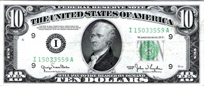 1950A $10 Federal Reserve Note MSP (Only 18 Non Star in census) Fr. 2010I CVF - Image 1 of 3