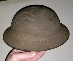 Schöner W I Us Combat Brodie M1917 Stahlhelm Sand Textur & Canvas Liner - Bild 1 von 21