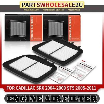 2Pcs Engine Air Filter for Cadillac SRX 2004-2009  STS 2005 2006 2007 2008-2011 — 第 1/4 张图片
