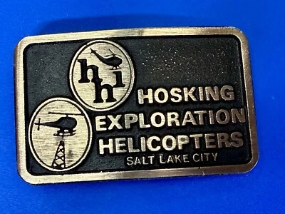 Helicópteros de exploración Hosking conmemorativos de latón macizo DYNABUCKLE hebilla de cinturón Foto 1 de 4