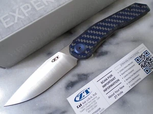 Zero Tolerance ZT OG Blue Carbon Fiber Pocket Knife Magnacut Titanium 0545BLUCF - Picture 1 of 13