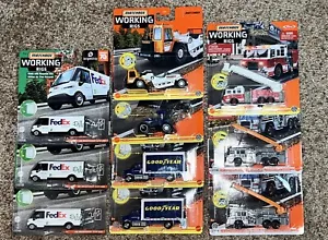10 Matchbox Working Rigs Pierce Velocity Goodyear FedEx New Holland Road Scraper - Picture 1 of 1