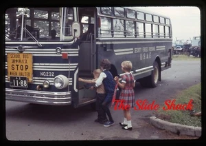 Tokyo Japan children US Air Force School Bus Vietnam War 1965 35mm slide - Picture 1 of 1