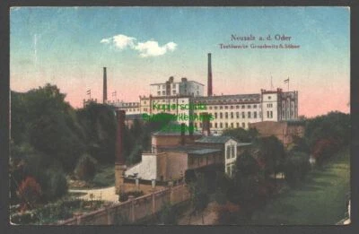 146058 AK Neusalz an der Oder Nowa Sol um 1915 Textilwerke Gruschwitz & Söhne - Bild 1 von 2
