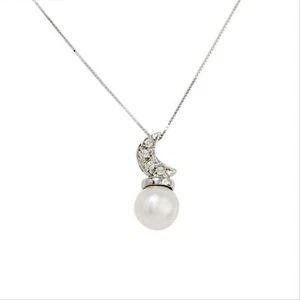 Collana Donna Pl112 Oro Perla Diamanti Woman - Imagen 1 de 3