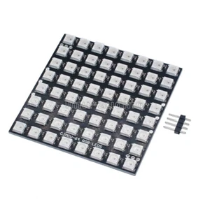 Placa negra a todo color 1 pieza 8x8 64 bits matriz 5050 WS2812 LED RGB para Arduino - Imagen 1 de 3