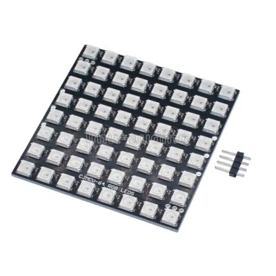 1PCS 8x8 64 Bit Matrix 5050 WS2812 LED RGB Full-Color Black Board for Arduino - Bild 1 von 3