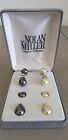 Nolan Miller Glamour Collection 3-piece Changeable Earring Set Top Pearl