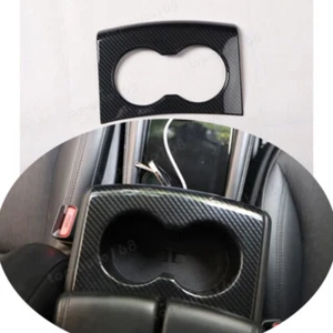 Carbon Fiber Look Front Cup Holder Panel Cover Trim For Tesla Model S 2015-19 - Picture 1 of 10