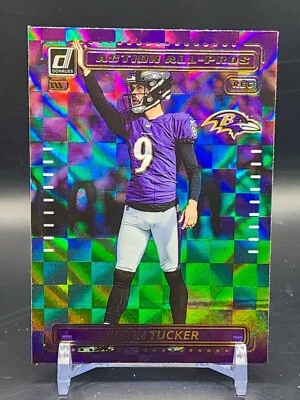 2022 Donruss Football Action All-Pros # AP-20 Justin Tucker Baltimore Ravens - Image 1 of 2