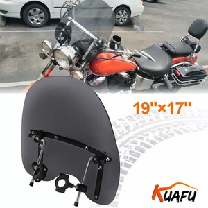 For Honda Rebel 250 1" 7/8"Handlebar Motorcycle Windshield Windscreen 19" x 17" - Picture 1 of 21