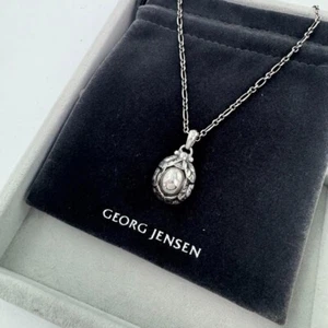 Genuine Georg Jensen necklace 1997 model rare vintage 17in used Japan - Bild 1 von 13