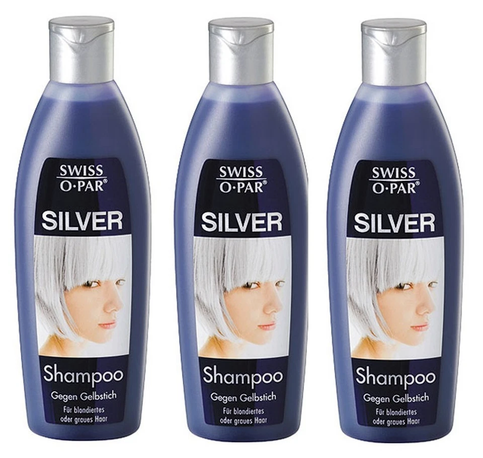 3x 250ml Swiss O Par Silver Champú contra amarillento Cabello Rubio Foto 1 de 1