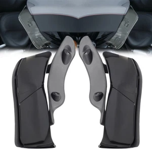 Adjustable Upper Fairing Side Wind Air Deflector For Harley Road Glide 2015 BLK - Picture 1 of 9