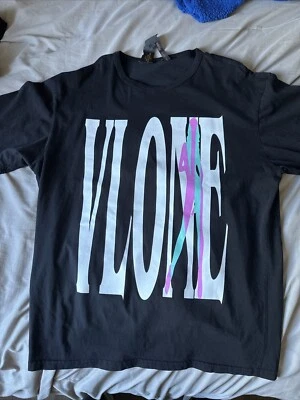 Camiseta Vlone Vice City Para Hombres X-Large Negra Rosa Azul Blanca ¡Envío Rápido! ¡Limpio! Foto 1 de 4