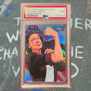 2023 Leaf Anime Nation Alexandria Ocasio-Cortez 85/139 PSA 9 MINT Not Decision - Bild 1 von 2