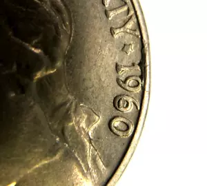 MINT ERROR 1960 D Jefferson Nickel Clogged Die Error 5c VF Condition - Picture 1 of 5