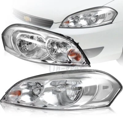 Faros de lente transparente cromados para Chevy Impala/2006-2007 Monte Carlo 2006-2013 Foto 1 de 3