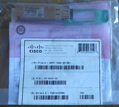 Cisco Genuine QSFP-100G-SM-SR NEW SEALED WIth HOLOGRAM - Image 1 of 2