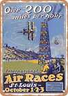 METALLSCHILD - 1923 Über 200 Meilen pro Stunde internationale Flugrennen St. Louis