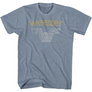 Weezer Stacked Band Logo Men's T Shirt Rock Music Merch - Picture 1 of 5