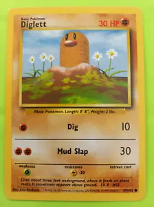 Pokémon TCG DIGLETT Base Set 47/102 -1st Ed. 1999- VERY GOOD/ EXCELLENT Pokemon - Picture 1 of 2