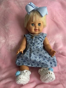 Beautiful 1989 Ideal Betsy Wetsy 16” Drink/wet Sleep Eyes Redressed - Picture 1 of 11