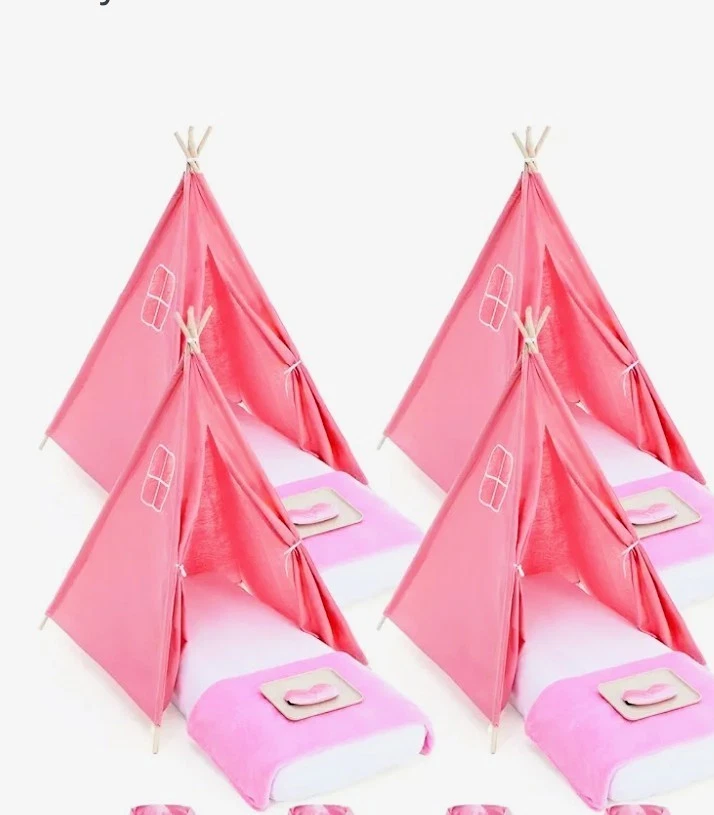 tipi 4 set rosa tienda y colchón de aire + sábana ajustable solamente Foto 1 de 1