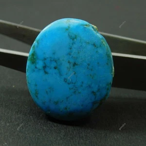 Cabujón Natural Arizona Turquesa Corte Ovalado 35.60 Ct Piedra Preciosa Suelta CERTIFICADA - Imagen 1 de 9