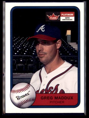 2001 Fleer Platinum Greg Maddux Braves 103 20th Anniversary - Image 1 of 2