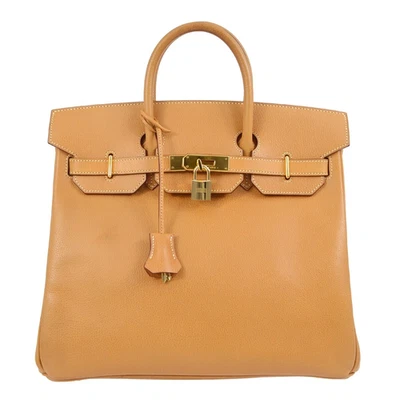 Auténtico Bolso de Mano Hermes Natural Marrón Liegee Haut a Courroies 32 HAC Birkin Foto 1 de 4