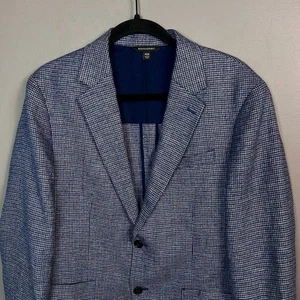Banana Republic Leinen Blazer Sport Mantel Gr. 40 Hahnentritt Slim Fit - Bild 1 von 14