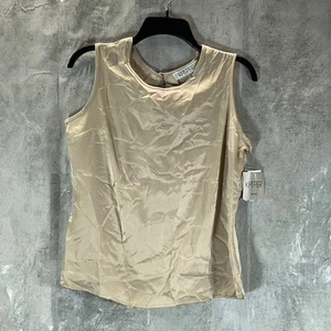 Camiseta sin mangas KASPER Petite Champagne cuello redondo sin mangas ojo de cerradura talla PM - Imagen 1 de 12