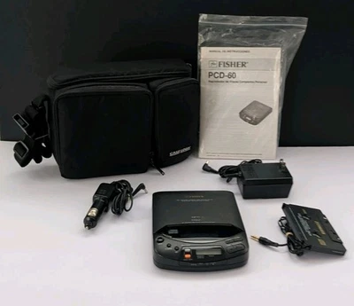 Reproductor de discos compactos personales Fisher PCD-60 con adaptador de corriente OEM Foto 1 de 4