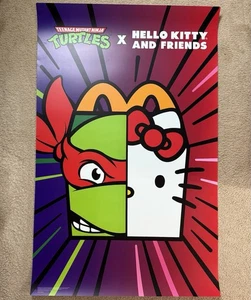 McDonald’s Hello Kitty X TMNT Promotional Poster 35”x55” (2025) collectible RARE - Picture 1 of 7
