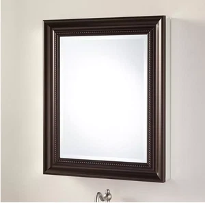 Nuevo espejo de aluminio decorativo de montaje en superficie de ámbar de 24" bronce frotado con aceite medicina - Imagen 1 de 4