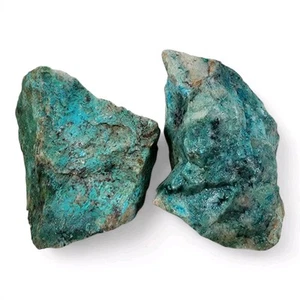 Chrysocolla Malachite Natural Rough Specimens Mexico 162.5 grams. 2 Piece Lot. - Picture 1 of 1