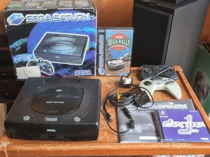 Sega Saturn Mk 1 MK-80200-50 Boxed 2 Controller Scart Manual - Games K617 - Picture 1 of 20