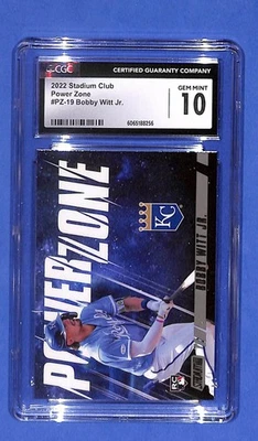 2022 Topps Stadium Club - Power Zone Bobby Witt Jr. #PZ-19 (RC) CGC 10 Gem Mint - Image 1 of 3