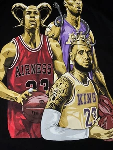 Pro Team Super Heavy Weight T-Shirt 2XL Black Jordan Kobe Graphics Lebron NEW - Picture 1 of 5
