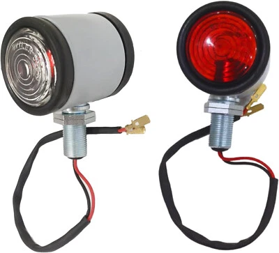 APSMOTIV 12v Butler style MF 35 Case IHC Ford Tractor Side Corner Light Grey Color