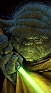 Classic Sports Prints - Star Wars - Yoda - Huge, Ready2Hang Canvas - Picture 1 of 5