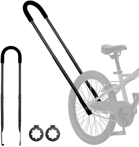 Children Cycling Bike Safety Trainer Handle Bicycle Balance Push Bar Stick Black - Picture 1 of 1